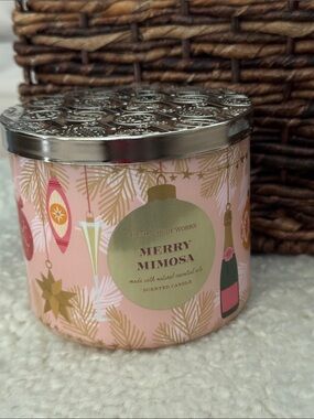 Bath & Body Works 3 Wick Candle Merry Mimosa